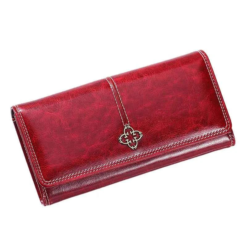Portefeuille long femme en cuir synthétique