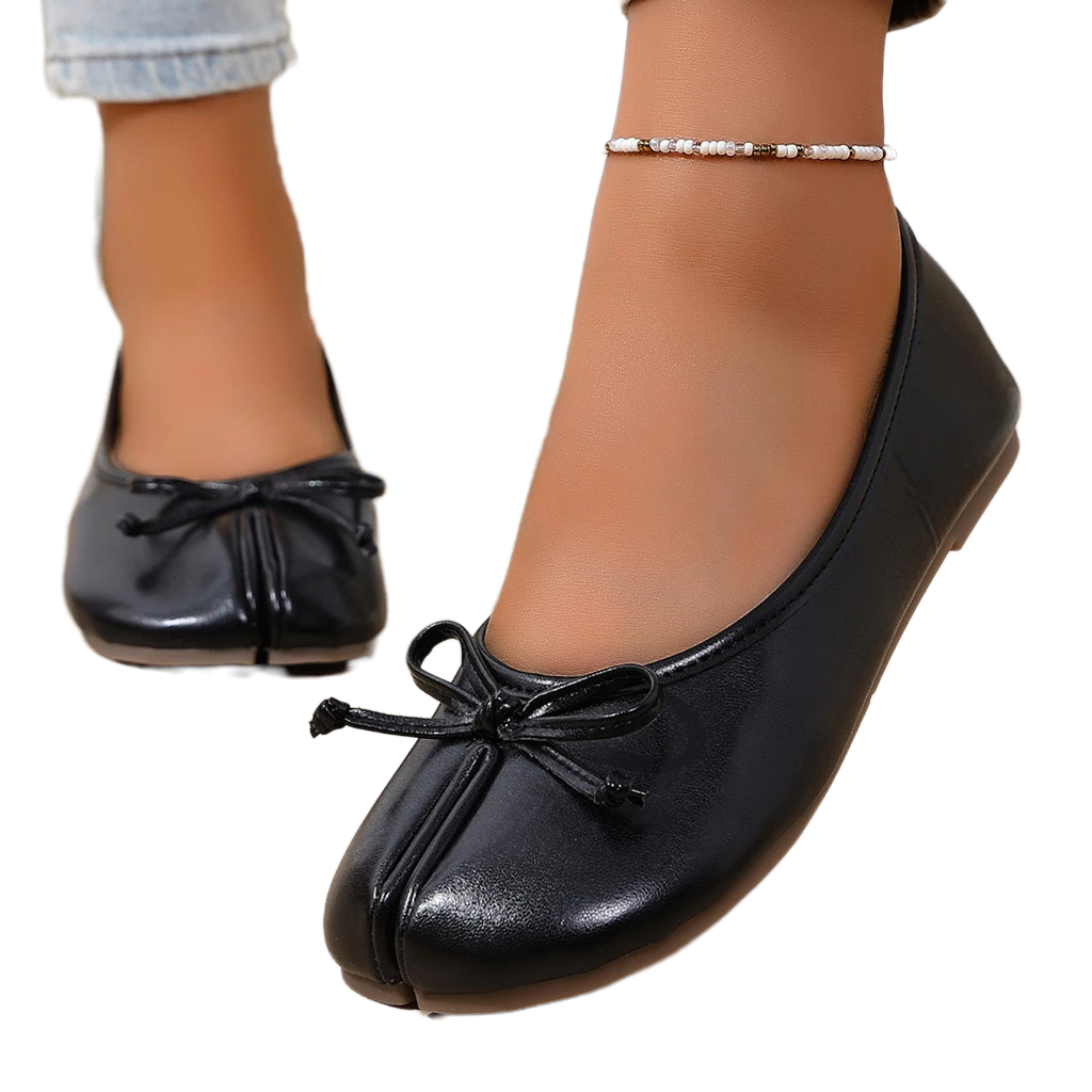 Ballerines Tabi à nœud en simili cuir